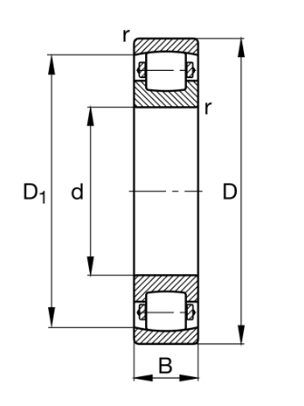 20238-MB Cylindrical Roller Bearing drawing 20238-MB Cylindrical Roller Bearing drawing