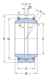 GE 120 ES-2RS Radial Spherical Plain Bearing drawing GE 120 ES-2RS Radial Spherical Plain Bearing drawing